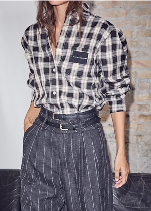 Early haute check skjorte Black Check HAUTE L\'AMITIÈ